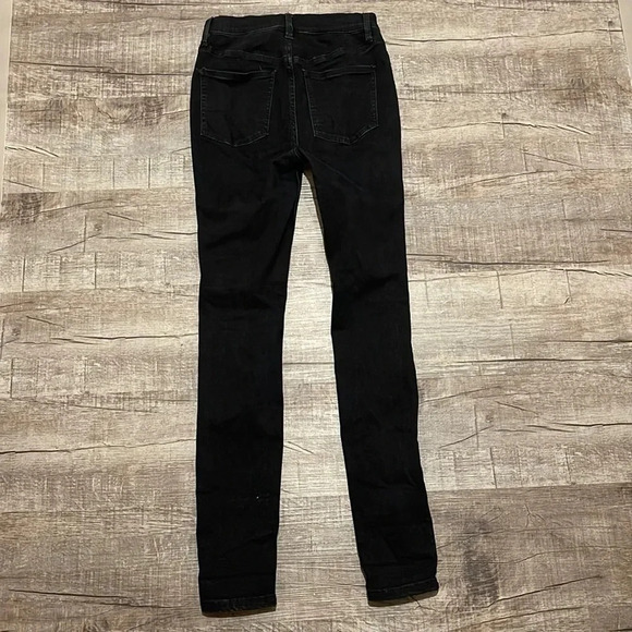 Free People - Destroyed Skinny Fit Jeans Style #Ob823188 - Black - Size 28 - GUC - Picture 5 of 9